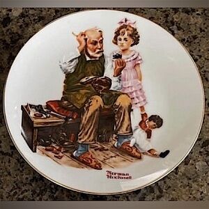 Vintage Collector Norman Rockwell Beloved Classics Series- "The Cobbler” Plate